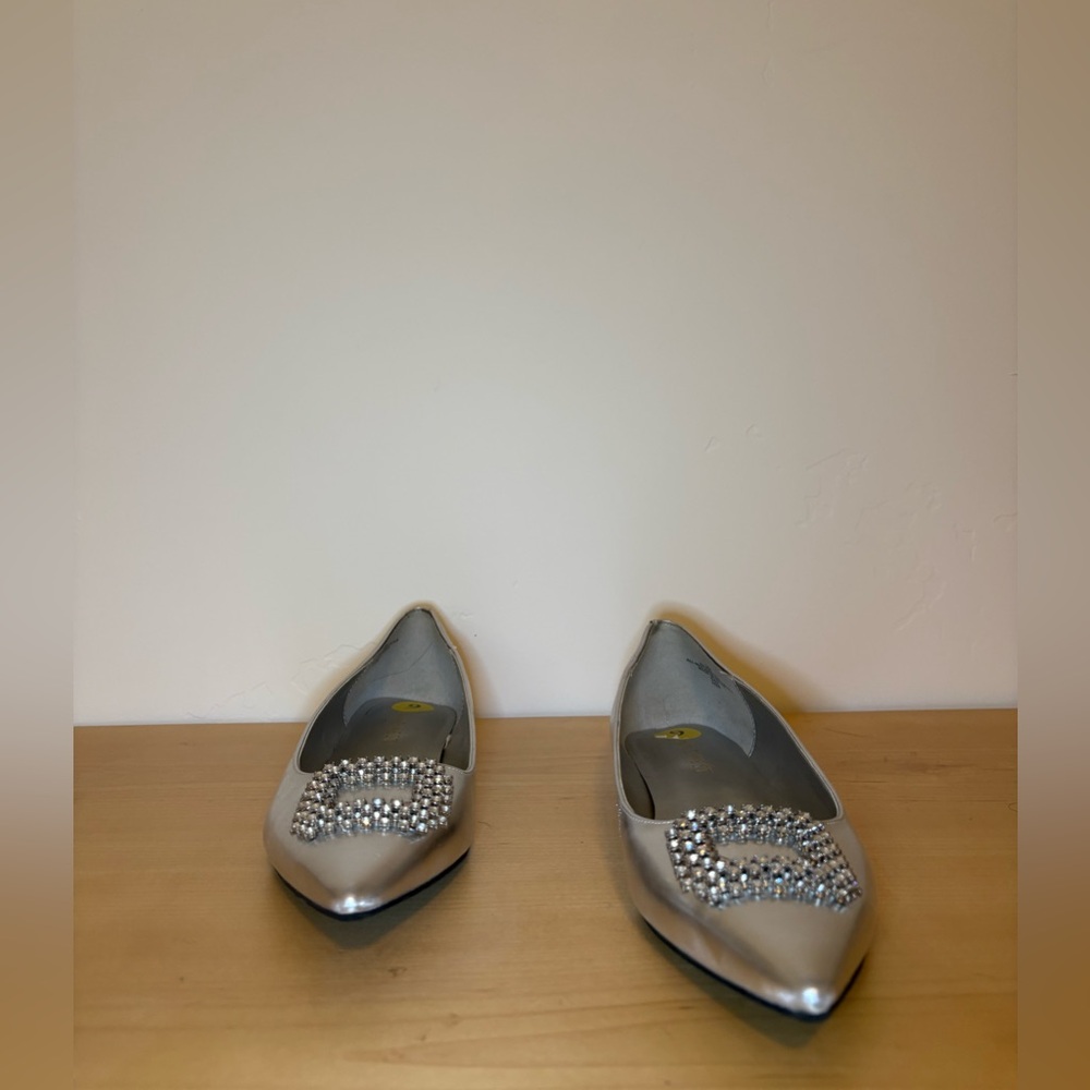 Elegant Silver Women's Flats by Nine West